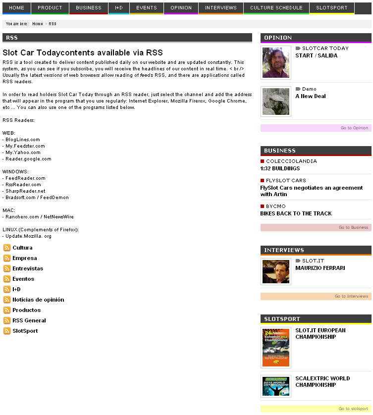 SlotCar-Today.com RSS Page